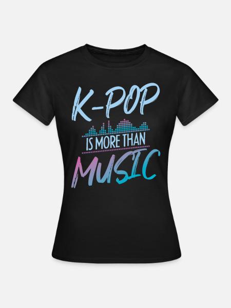 Koreanische Popmusik - Frauen T-Shirt - Schwarz