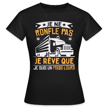 Je Suis Un Poids Lourd - T-shirt Femme - noir - Devant - AI Model Female 172 dark (172cm)