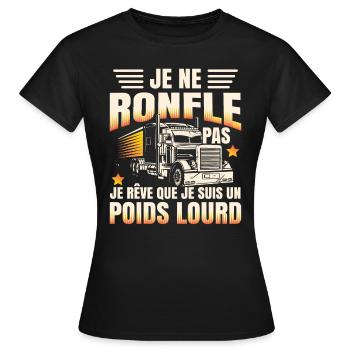 Je Suis Un Poids Lourd - T-shirt Femme - noir - Devant - AI Model Female 172 dark (172cm)