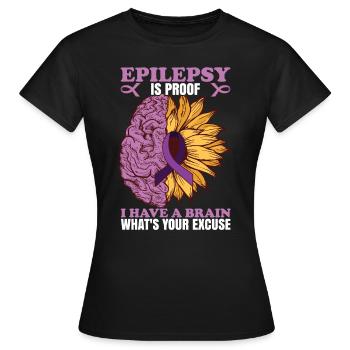 Epilepsy Is Proof - Women's T-Shirt - black - Front - AI Model Female 172 dark (172cm)