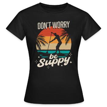 Lustiges Stand Up Paddleboard SUP - Frauen T-Shirt - Schwarz - Vorne - AI Model Female 172 dark (172cm)