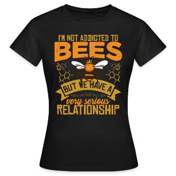 Je ne suis pas accro aux abeilles - T-shirt Femme - noir - Devant - AI Model Female 172 dark (172cm)