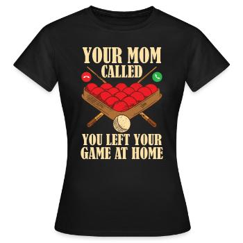 Cue Stick Snookerspieler Humor - Frauen T-Shirt - Schwarz - Vorne - AI Model Female 172 dark (172cm)