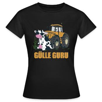 Gülle Guru - Frauen T-Shirt - Schwarz - Vorne - AI Model Female 172 dark (172cm)