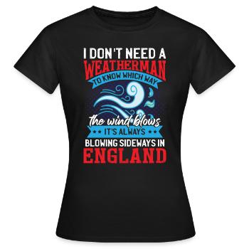 Je n’ai pas besoin d’un météorologue - T-shirt Femme - noir - Devant - AI Model Female 172 dark (172cm)