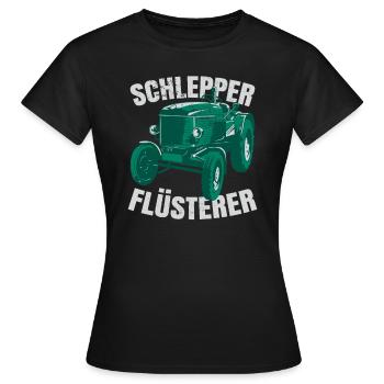 Schlepper Flüsterer - Frauen T-Shirt - Schwarz - Vorne - AI Model Female 172 dark (172cm)