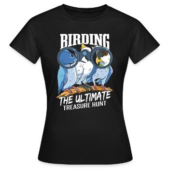 Drôle d’observation des oiseaux d’observation des oiseaux - T-shirt Femme - noir - Devant - AI Model Female 172 dark (172cm)