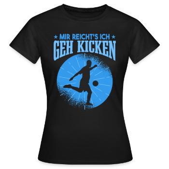 Ich Gehe Kicken Fußball Fussballer - Frauen T-Shirt - Schwarz - Vorne - AI Model Female 172 dark (172cm)