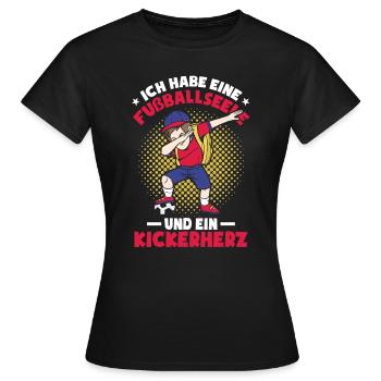 Fußball Kinder Sprüche - Frauen T-Shirt - Schwarz - Vorne - AI Model Female 172 dark (172cm)