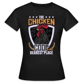 Le poulailler - T-shirt Femme - noir - Devant - AI Model Female 172 dark (172cm)