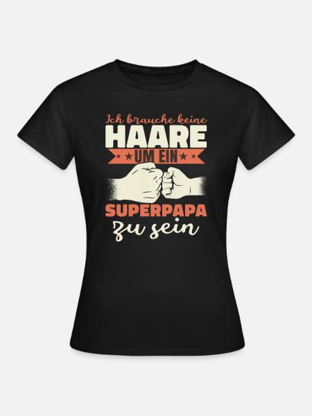 Superpapa - Frauen T-Shirt - Schwarz