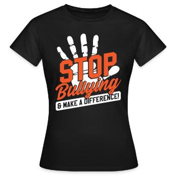 Prévention de l’intimidation Gentillesse - T-shirt Femme - noir - Devant - AI Model Female 172 dark (172cm)