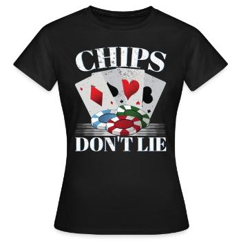 Les jetons ne mentent pas - T-shirt Femme - noir - Devant - AI Model Female 172 dark (172cm)