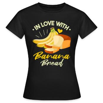 Verliebt in Bananenbrot - Frauen T-Shirt - Schwarz - Vorne - AI Model Female 172 dark (172cm)