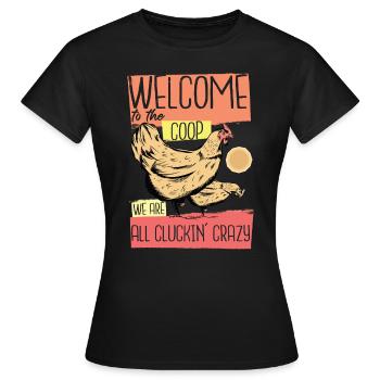Willkommen im Coop - Frauen T-Shirt - Schwarz - Vorne - AI Model Female 172 dark (172cm)