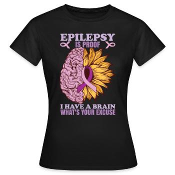 Epilepsy Is Proof - Women's T-Shirt - black - Front - AI Model Female 172 dark (172cm)
