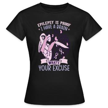 Epilepsy Is Proof - Women's T-Shirt - black - Front - AI Model Female 172 dark (172cm)