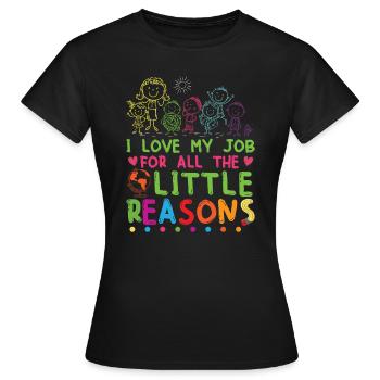 Daycare Teacher - Women's T-Shirt - black - Front - AI Model Female 172 dark (172cm)