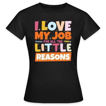 Enseignement - T-shirt Femme - noir - Devant - AI Model Female 172 dark (172cm)