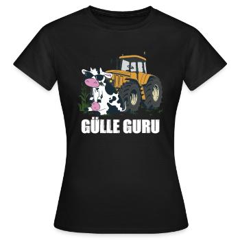 Gülle Guru - Frauen T-Shirt - Schwarz - Vorne - AI Model Female 172 dark (172cm)