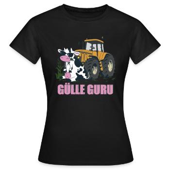 Gülle Guru - Frauen T-Shirt - Schwarz - Vorne - AI Model Female 172 dark (172cm)