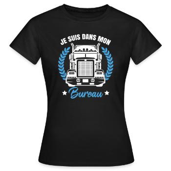 Poids Lourd - T-shirt Femme - noir - Devant - AI Model Female 172 dark (172cm)