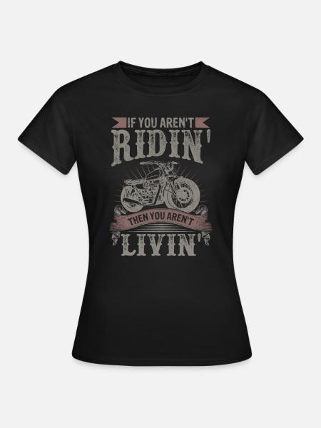Biker Design Motorrad - Frauen T-Shirt - Schwarz