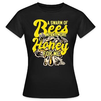 Un essaim d’abeilles Abeilles mellifères Apiculture - T-shirt Femme - noir - Devant - AI Model Female 172 dark (172cm)