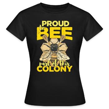 Fier de faire partie de cette colonie - T-shirt Femme - noir - Devant - AI Model Female 172 dark (172cm)
