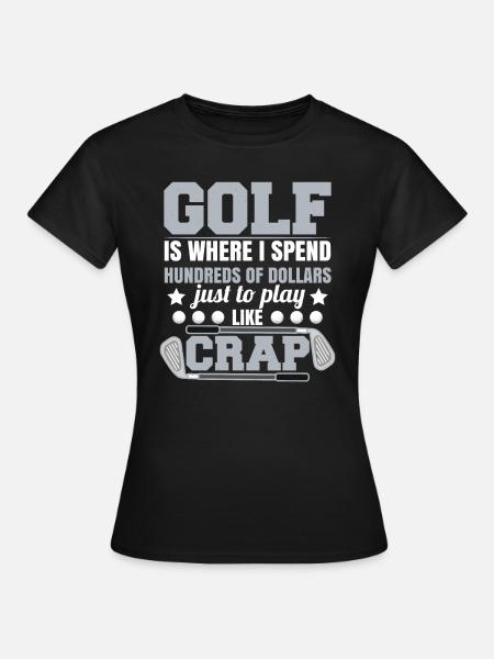 Golf Lustiger Humor - T-shirt dam - svart