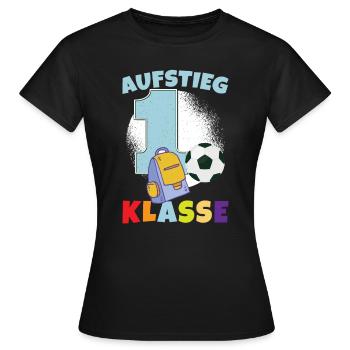 Schulranzen Schultüte Schulstart Schulkind 2023 - Frauen T-Shirt - Schwarz - Vorne - AI Model Female 172 dark (172cm)