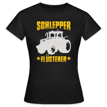 Schlepper Flüsterer - Frauen T-Shirt - Schwarz - Vorne - AI Model Female 172 dark (172cm)
