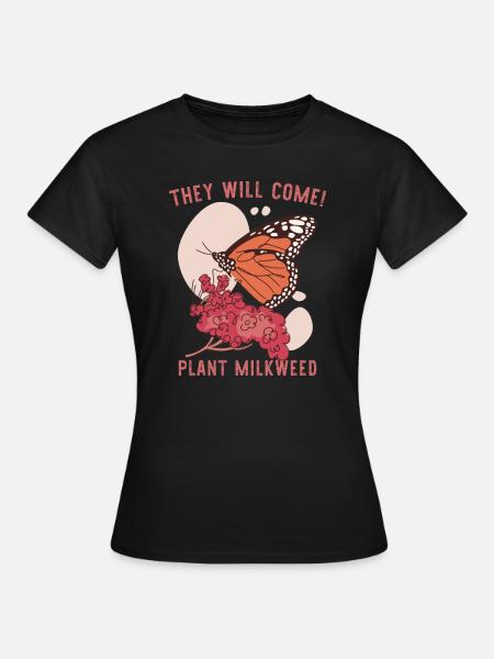 Monarch-Schmetterling Wolfsmilch - Frauen T-Shirt - Schwarz