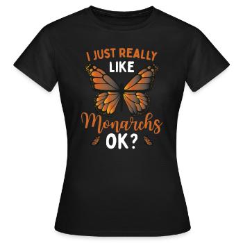 Monarch-Mädchen - Frauen T-Shirt - Schwarz - Vorne - AI Model Female 172 dark (172cm)