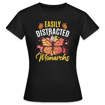 Monarch Butterfly Zitat - Frauen T-Shirt - Schwarz - Vorne - AI Model Female 172 dark (172cm)