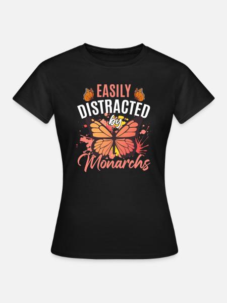 Leicht abgelenkt von Monarchen - Frauen T-Shirt - Schwarz