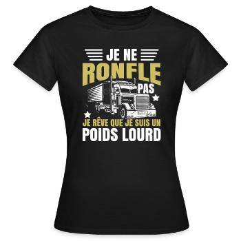 Je Suis Un Poids Lourd - T-shirt Femme - noir - Devant - AI Model Female 172 dark (172cm)