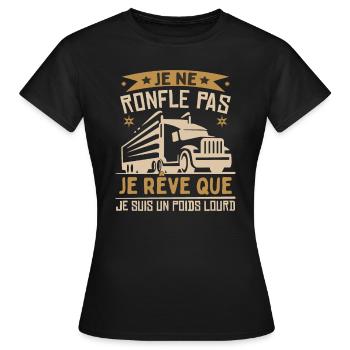 Je Suis Un Poids Lourd - T-shirt Femme - noir - Devant - AI Model Female 172 dark (172cm)