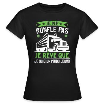Je Suis Un Poids Lourd - T-shirt Femme - noir - Devant - AI Model Female 172 dark (172cm)