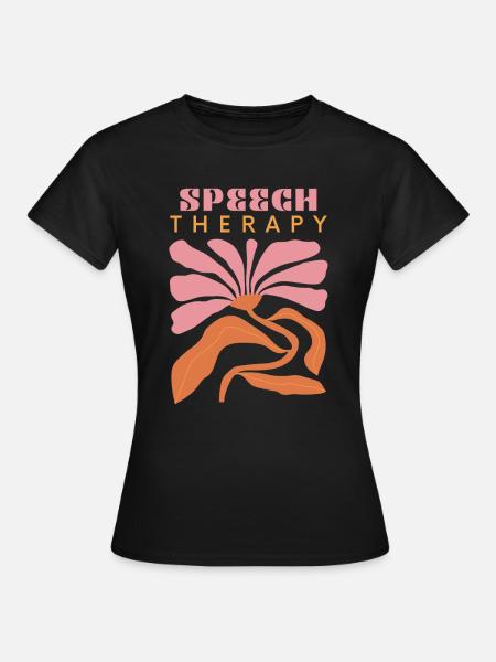 Logopädische Blume - Frauen T-Shirt - Schwarz