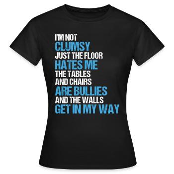 Tollpatschige Männer - Frauen T-Shirt - Schwarz - Vorne - AI Model Female 172 dark (172cm)