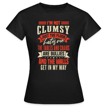 Tollpatschige Leute, Sarkasmus, Humor - Frauen T-Shirt - Schwarz - Vorne - AI Model Female 172 dark (172cm)