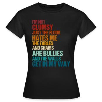 Retro Tollpatschige Sarkasmus Zitate - Frauen T-Shirt - Schwarz - Vorne - AI Model Female 172 dark (172cm)
