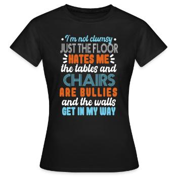 Retro Tollpatschiger Witz Humor - Frauen T-Shirt - Schwarz - Vorne - AI Model Female 172 dark (172cm)
