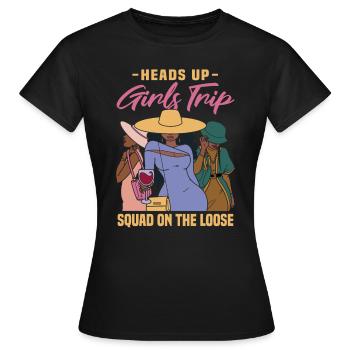 Mädchen-Ausflug - Frauen T-Shirt - Schwarz - Vorne - AI Model Female 172 dark (172cm)