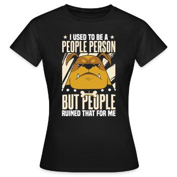 J’étais une personne introvertie - T-shirt Femme - noir - Devant - AI Model Female 172 dark (172cm)