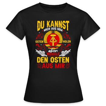 Osten Ostalgie Ostdeutschland DDR Sachsen - Frauen T-Shirt - Schwarz - Vorne - AI Model Female 172 dark (172cm)