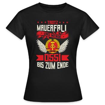 Ostblock Heimatliebe DDR Sprüche & Geschenke - Frauen T-Shirt - Schwarz - Vorne - AI Model Female 172 dark (172cm)