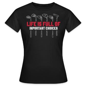 Golf Golfschläger - Frauen T-Shirt - Schwarz - Vorne - AI Model Female 172 dark (172cm)