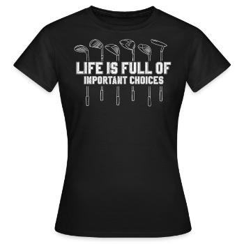 Golf Golfschläger - Frauen T-Shirt - Schwarz - Vorne - AI Model Female 172 dark (172cm)
